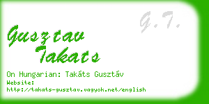 gusztav takats business card